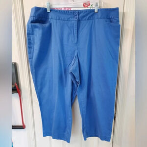 Lane Bryant Blue High Waist Cropped Pants in Size 22